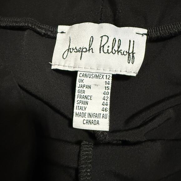 Joseph Ribkoff Women's Black Bubble Hemline With Pockets Pants Size 12 - Picture 8 of 14